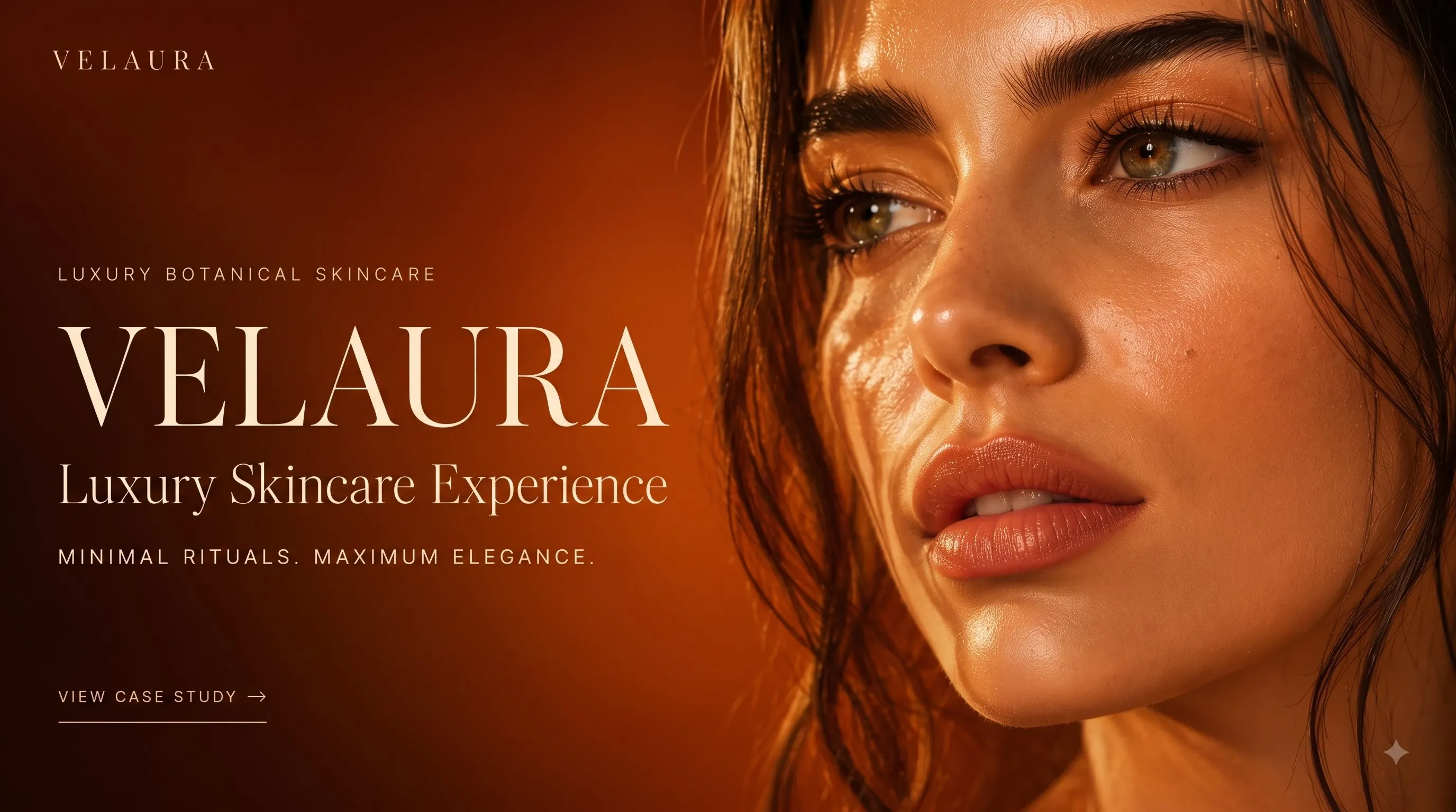 Velura luxury skincare website design